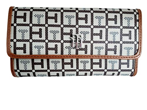 Tommy Hilfiger Monogram Brown Multi Compartment Wallet, Brown