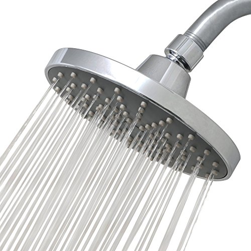 Luxe RainLuxe Shower Head Round High Pressure High Flow Showerhead | Chrome Finish | Shower with a Waterfall/Rainfall Feeling | Universal Replacement For Bathroom Shower Heads