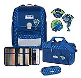flying fox eiffelturm Volumen in Liter: 19 Scout Genius Schulranzen Set 4tlg. mit Funny Snaps Flying Monster