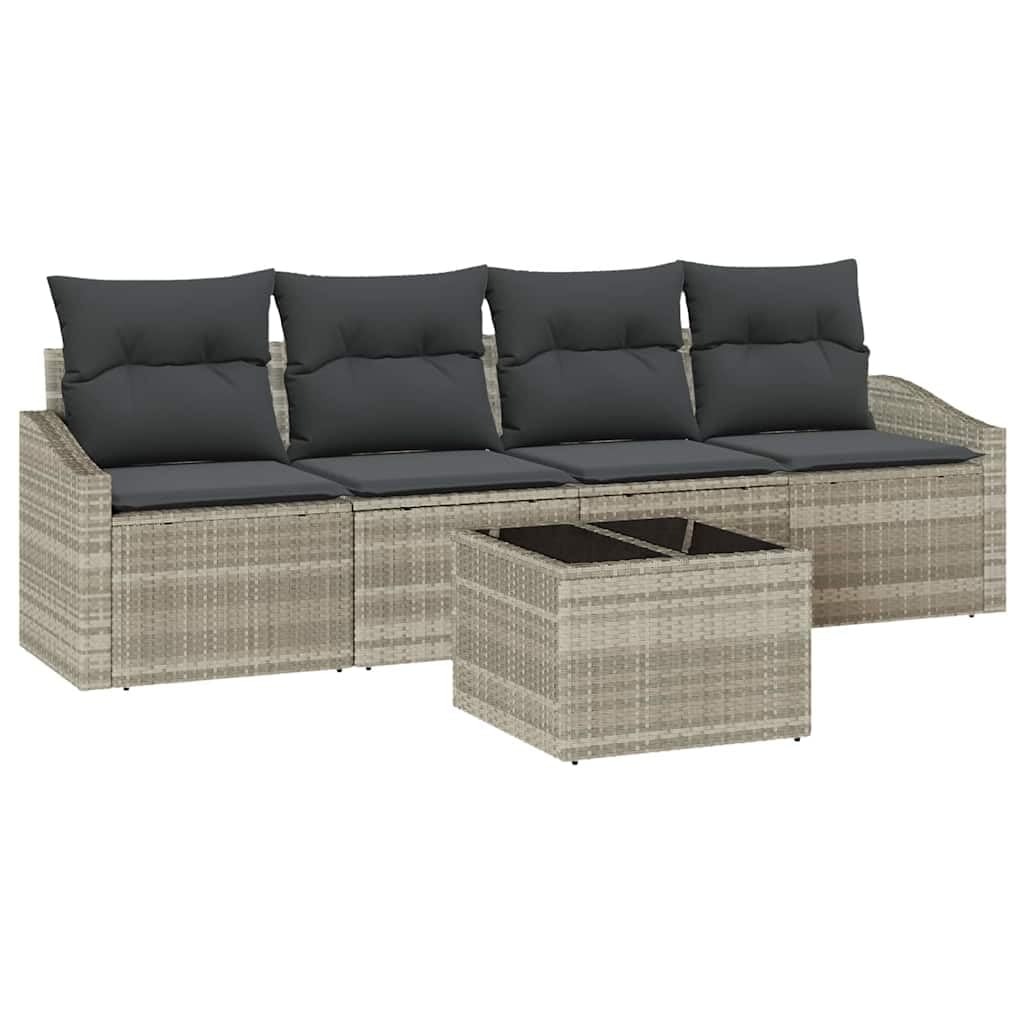 Canapés 5 pcs polyrotin vidaXL pour remplacer votre mobilier de jardin usé