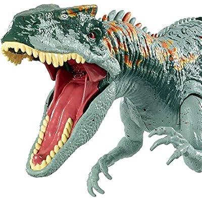 Jurassic World Toys Roar Attack Allosaurus Camp Cretaceous Dinosaur Figure with Movable Joints, Realistic Sculpting, Strike Feature & Sounds, Carnivore, Kids Gift 4 Years & Up