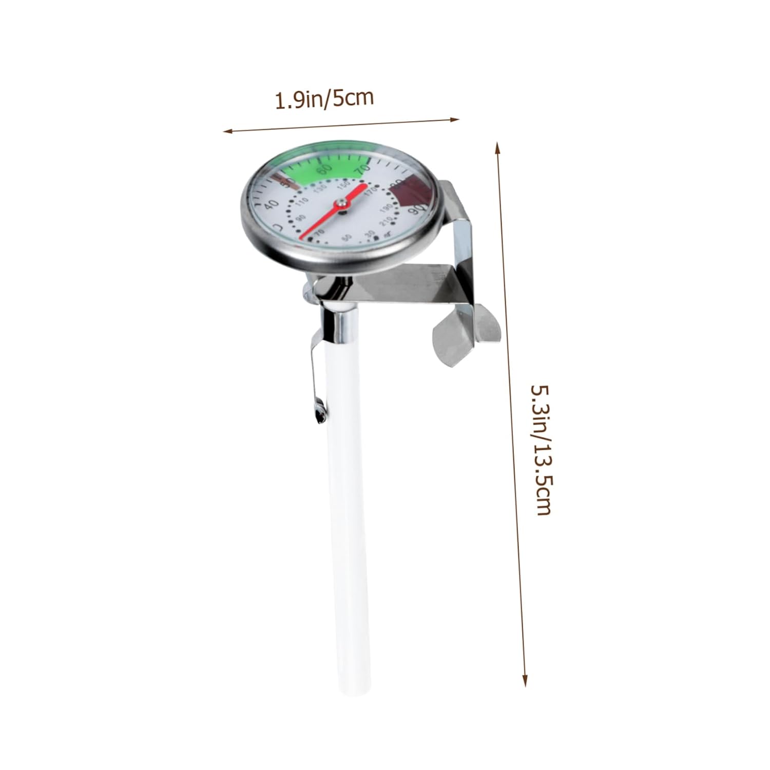 Food Thermometer Probe with Clip, Stainless Steel, 0-100°c