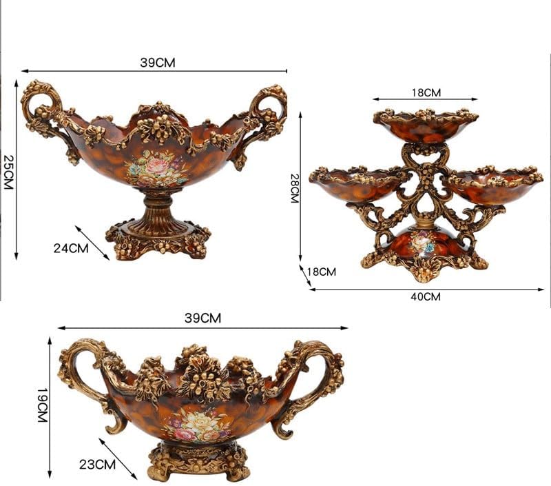 European Light Luxury Resin Fruit Plate Home Soft Furnishings Table Arrangements for The Living Room(Style2)