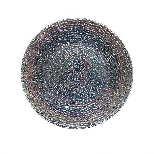 American Atelier Charger Large 13â€ Decorative Glass Round Plate for Home & Professional Fine Dining, Upscale Events, Dinner Parties, Weddings, Catering, Rainbow