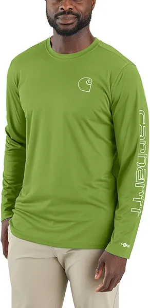 Carhartt Men’s Force Sun Defender Lightweight Long-Sleeve Logo Graphic T-Shirt