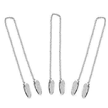 Clip Portatovaglioli Con Catena - 4 Pezzi, Regolabile, Per Anziani E Bambini, Anti-Macchia