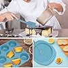 Economical 7in1 Nonstick Silicone Baking Cake Pan Cookie Sheet Molds Tray Set for Oven, Heat Resistant Bakeware Suppliers Tools Kit for Muffin Loaf Bread Pizza Cheesecake Cupcake Pie Utensil