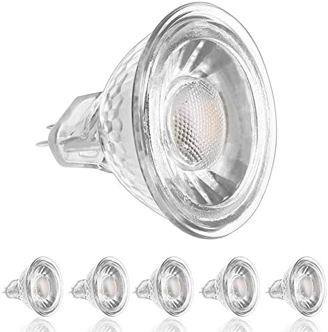 LEDERA MR16 GU5.3 LED Bulbs, 6000K Daylight, 5W(50W Halogen Equivalent), DC/AC12V, 6-Pack
