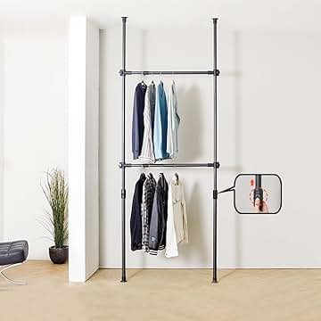 Amazon.co.jp: ハンガーラック 突っ張り 頑丈