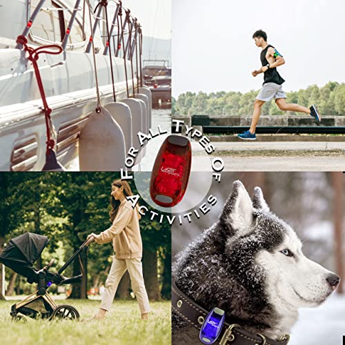 Laser Sports Smd Bicycle Tail Lights - Reflective Clip On Light Accessories - Super Bright Flashing Lights For Dog Collar, Night Running, Bicycle Cycling - 4 Pack #TOP4