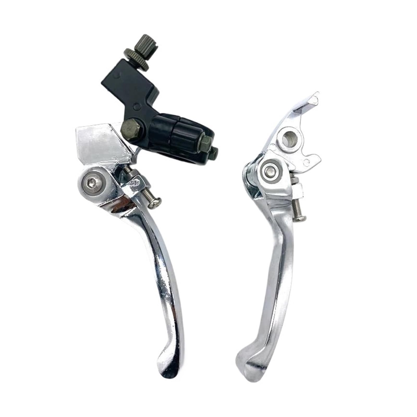 Super Dafi 1Pair Silver Brake Clutch Levers 1 Pair Universal 22Mm 7/8" Handlebar Motorcycle Folding Aluminum Clutch Brake Lever Clutch Brake Lever(1Pair Silver)