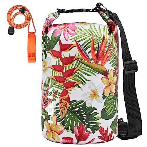 Image of HEETA Waterproof Dry Bag for Women Men, 5L /10L /20L /30L /40L Roll Top Lightweight Dry Storage Bag Backpack with Emergency Whistle for Travel, Kayaking, Boating, Camping, Beach, Cruise Ship Essentials