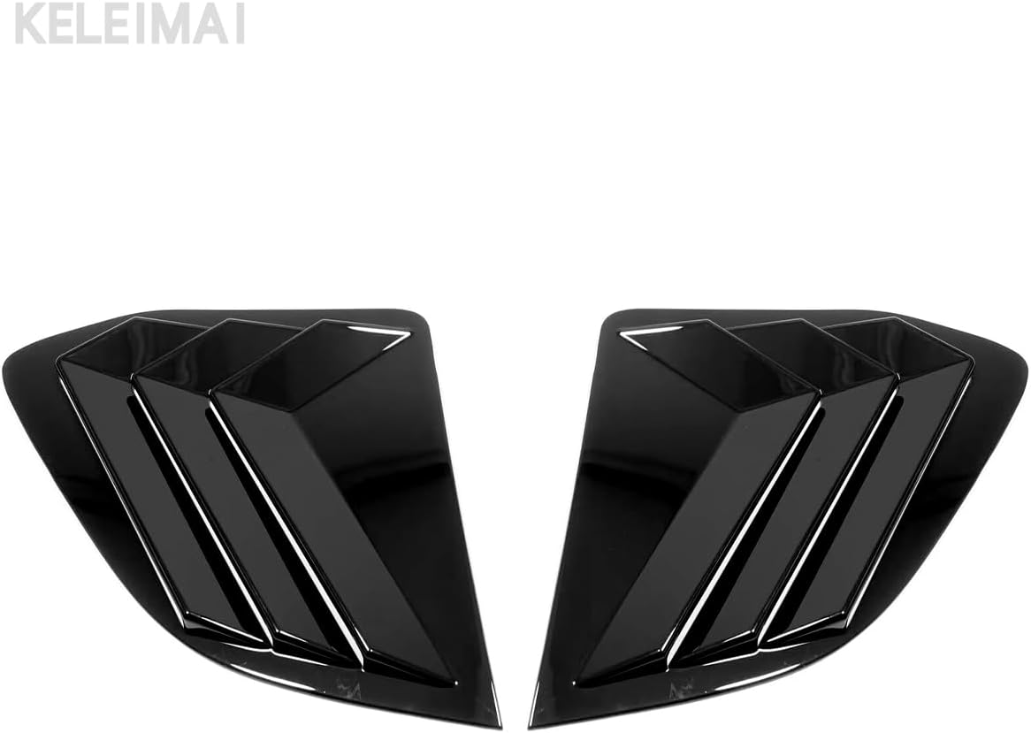 Car Accessories Fit for Toyota Corolla Cross 2026 2025 2024 2023 2022 Corolla Cross Hybrid 2026-2023 Rear Window Shutter Louvers Cover Trim (Glossy Black) 2PCS ABS