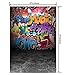 LB Graffiti Style Hip Hop Backdrop for Photography 80s 90s Birthday Party Decoration 5x7ft Art Portrait Photo Background with Floor Retro Fashion Studio Prop Vinyl Customized TY111