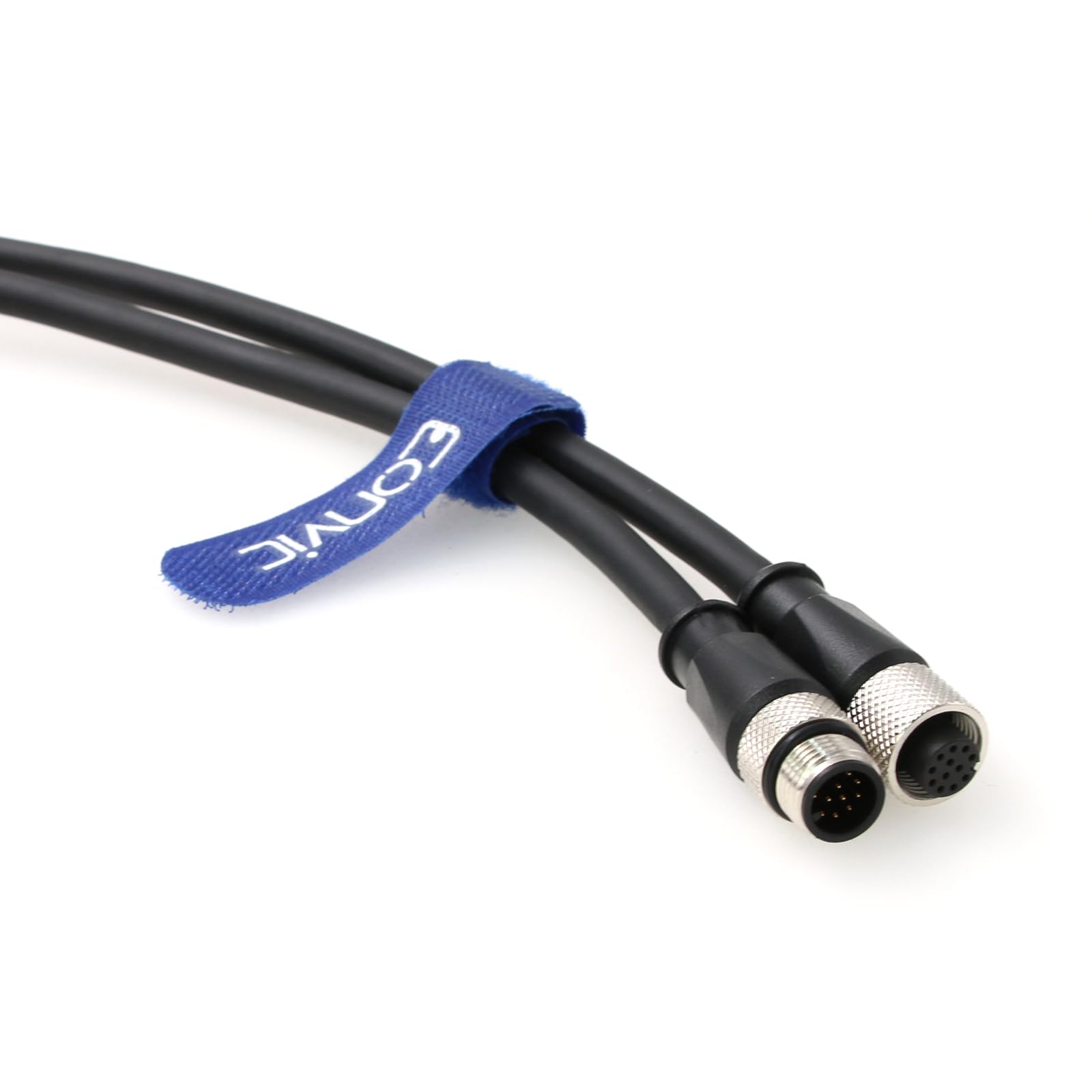 M12 A-Coded 12 Pin Male To Female Aviation Cable - 25M Shielded Signal Cable For Cognex Camera