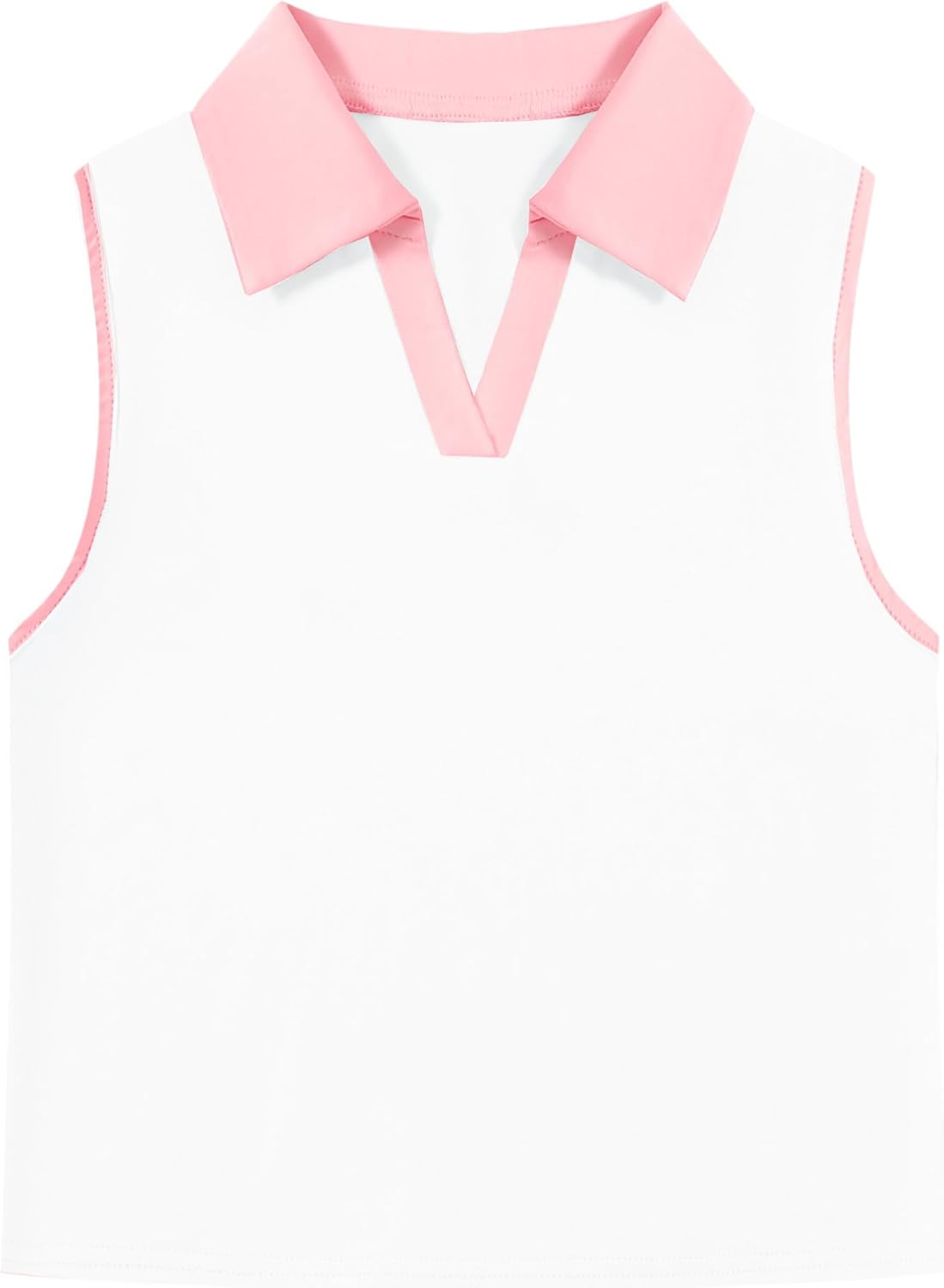 Girls Tennis Golf Dress Outfit Sleeveless Polo V Neck Tank Top and Skorts Sets Sport Skirt with Pockets - Image 3