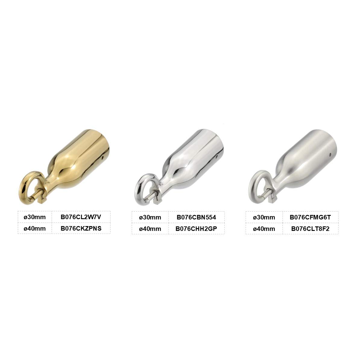 Kanirope® Zaślepka linki z karabińczykiem ze stali nierdzewnej do lin o średnicy 38 mm ø 40 mm