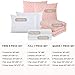 Geniospin Pink Full Comforter Set for Girls- 7 Pieces Pom Tufted Bed in A Bag Full Bedding Sets with Sheets, Pillowcases & Shams, All Season Kids Comforter Set