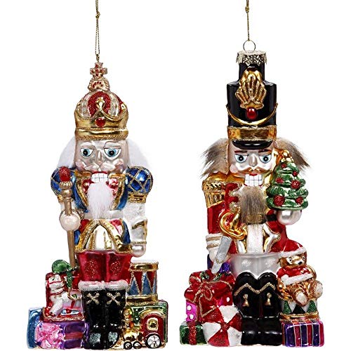 Mark Roberts 2020 Collection 36-02716 Grand Nutcracker Assortment of 2 Ornaments 8 Inches
