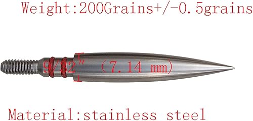 Miniatura 73 de Puntos de flecha de 100/125/150/200/300 granos, puntas de campo de tiro con arco, rosca de acero inoxidable en puntas de campo de tiro con arco