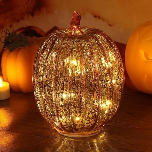 Luces de calabaza decorativas para adornos de otoño y centros de mesa con temporizador 2