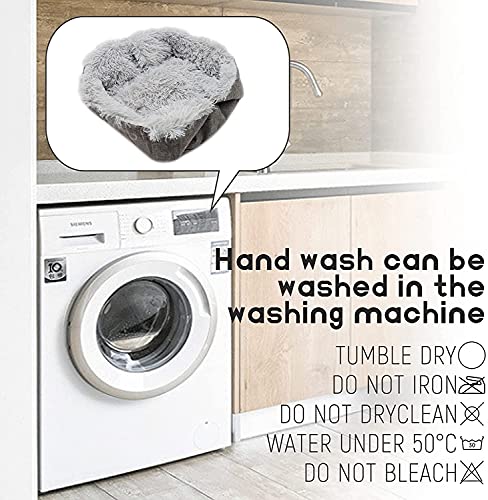 TUAKIMCE Katzenbett Waschbare 2 in 1 Katzenbett Katzendecke Flauschige Katzenbett Plüsch Weich Katze Schlafen Bett Schlafen Katzensofa katzenbettchen - Image 7