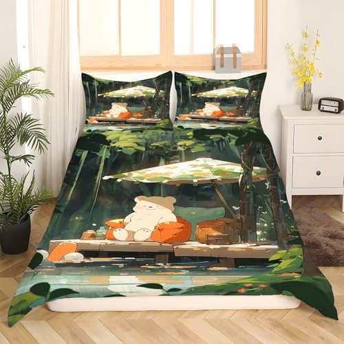 Housse de Couette Ours de Chambre Enfant et Adolescent