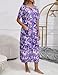 YARISNEY Ladies Plus Size Housecoat Short Sleeve Crew Neck Nightdress Old Fashioned Moomoo Lounge Dress with Zipper (P Floarl,XXXL)