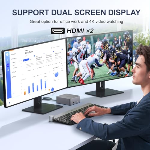 Image of Beelink EQR6 Mini PC AMD Ryzen 5 6600U(Up to 4.5GHz), 24GB LPDDR5 RAM 500GB PCIE4.0 SSD Dual LAN Mini PC, AMD Radeon 660M, Dual HDMI / WiFi6 / BT5.2 / Home /Office /Build-in Power Supply Mini Computer