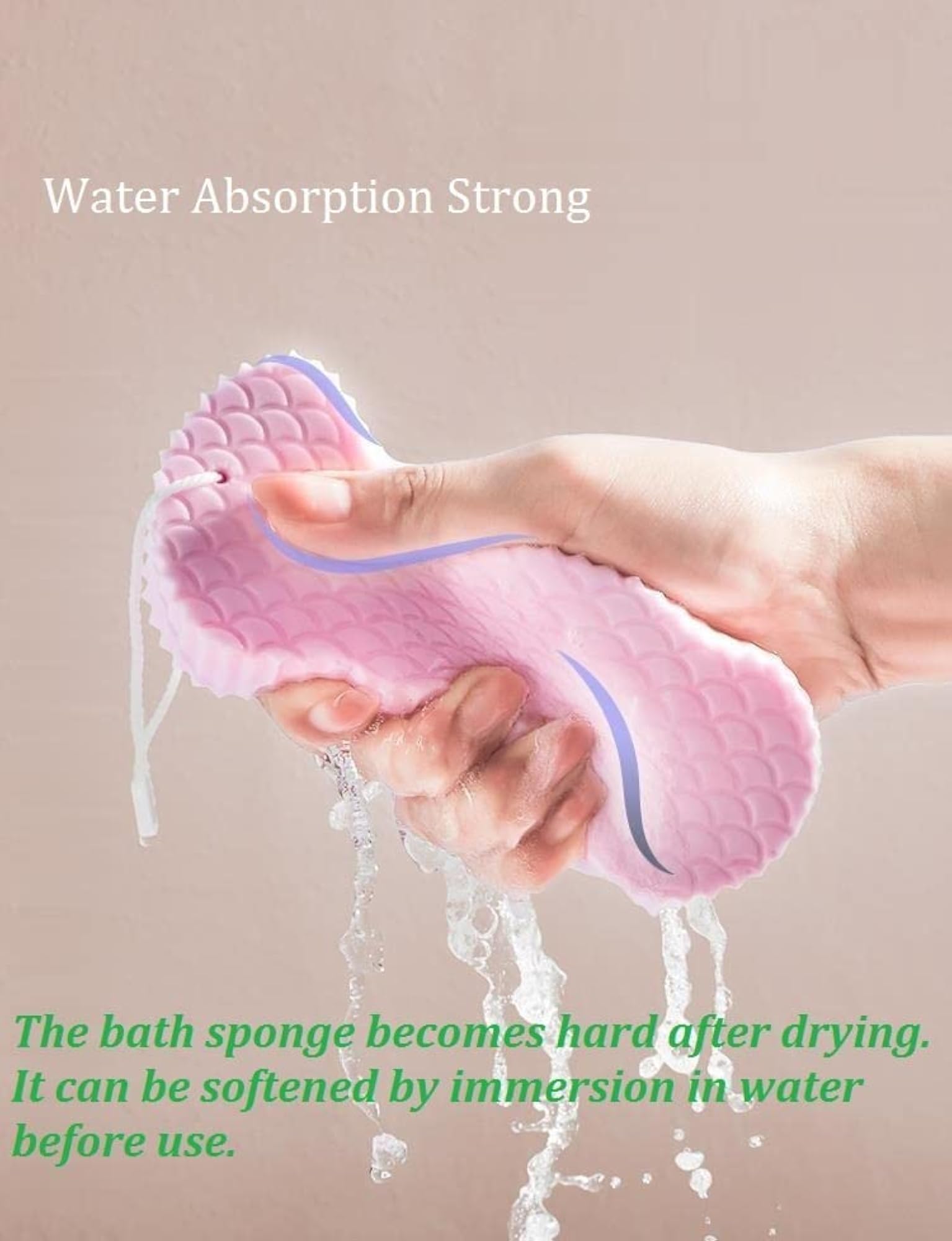 2PCS Exfoliating Bath Sponge, Super Soft Sponges