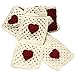 BIBITIME Handmade Knit Colorful Grid Floral Granny Square Scarf Crochet Warm Neck Warp Women Lady Winter (One Size, Beige Wine Red)