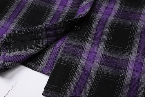 Image of SANGTREE Long Sleeved Flannel Shirt Button Down Plaid Shirts