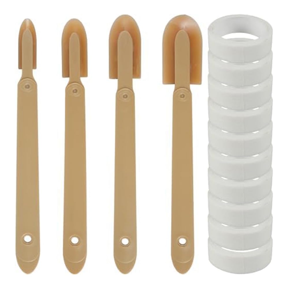 Littimoon 4PCS Rubber Caulking Tool,Caulking Spatulas Caulk Finishing Tool,Caulk Remover Tool for Tiles Sink Joint Skirting,A
