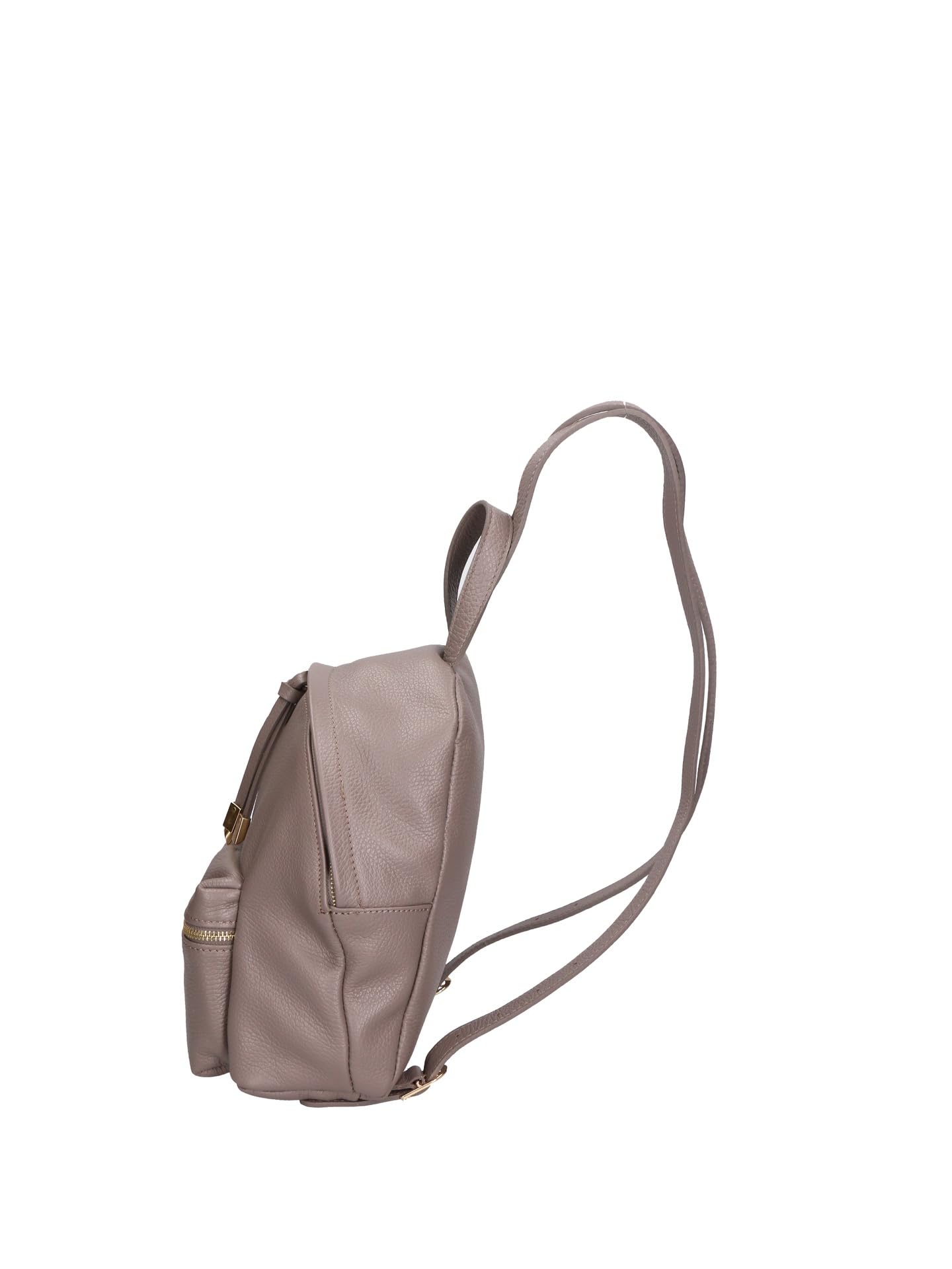 Gave Lux Mochila de mujer auténtica piel dólar. Producto artesanal. Fabricada en Italia GLX220651523FBG Cuero Oscuro 22x26x8 cm