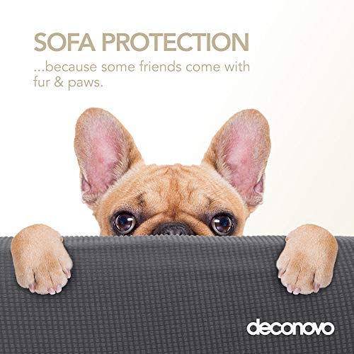 Deconovo Stretch Bankhoes, Fluweel Bankovertrekken voor Loveseat, Meubelhoes voor Woonkamer, Feest, 2 Zits, 145-175 cm… - Afbeelding 6