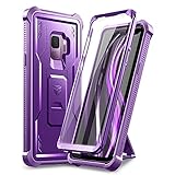 Dexnor for Samsung Galaxy S9 Case, [Built in Screen Protector and Kickstand] Heavy Duty Military...
