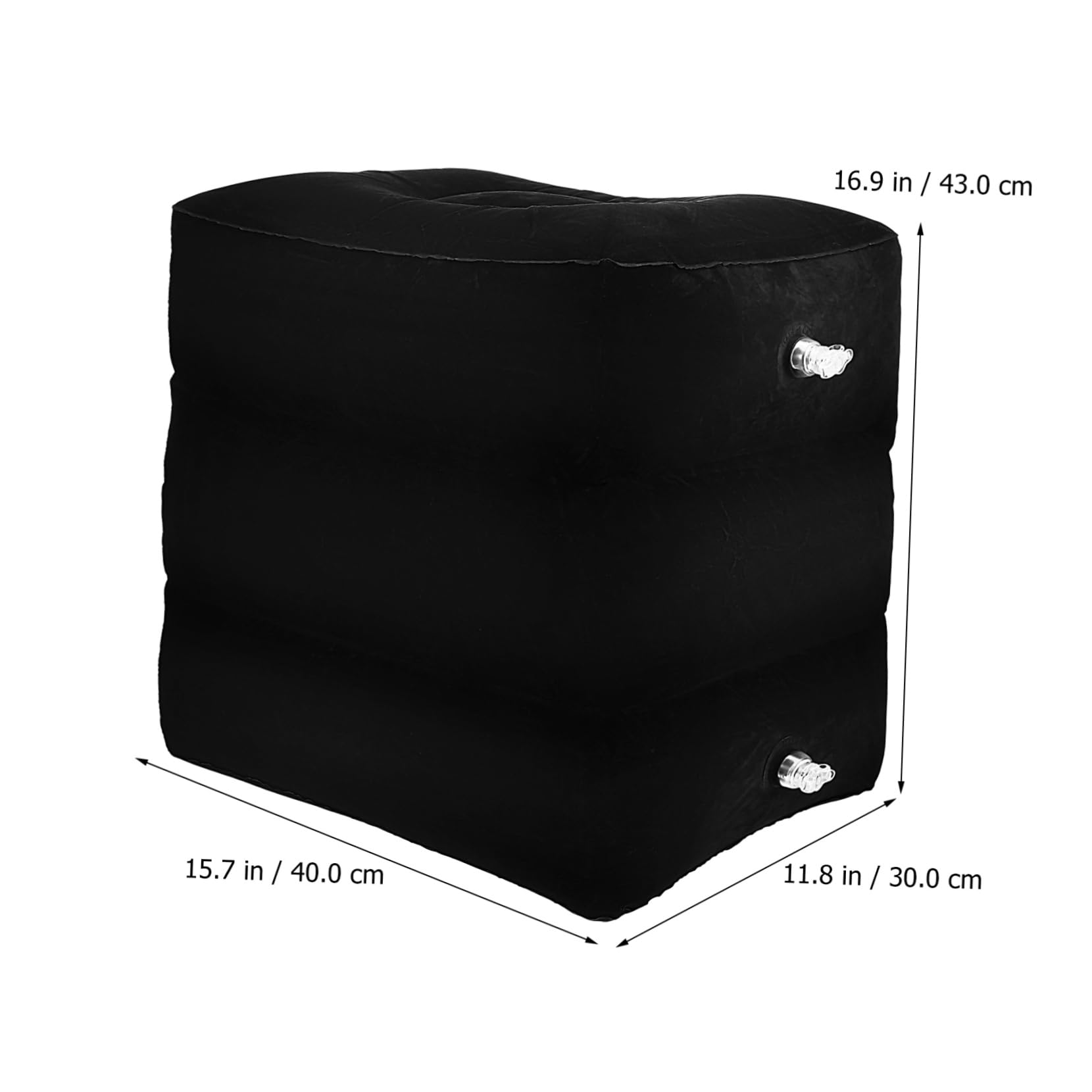 OSOLADY Portable Inflatable Foot Rest for Airplane Travel Adjustable Leg Pillow with Air Pump Storage Bag and Dust Cover Footrest for Comfortable Flying