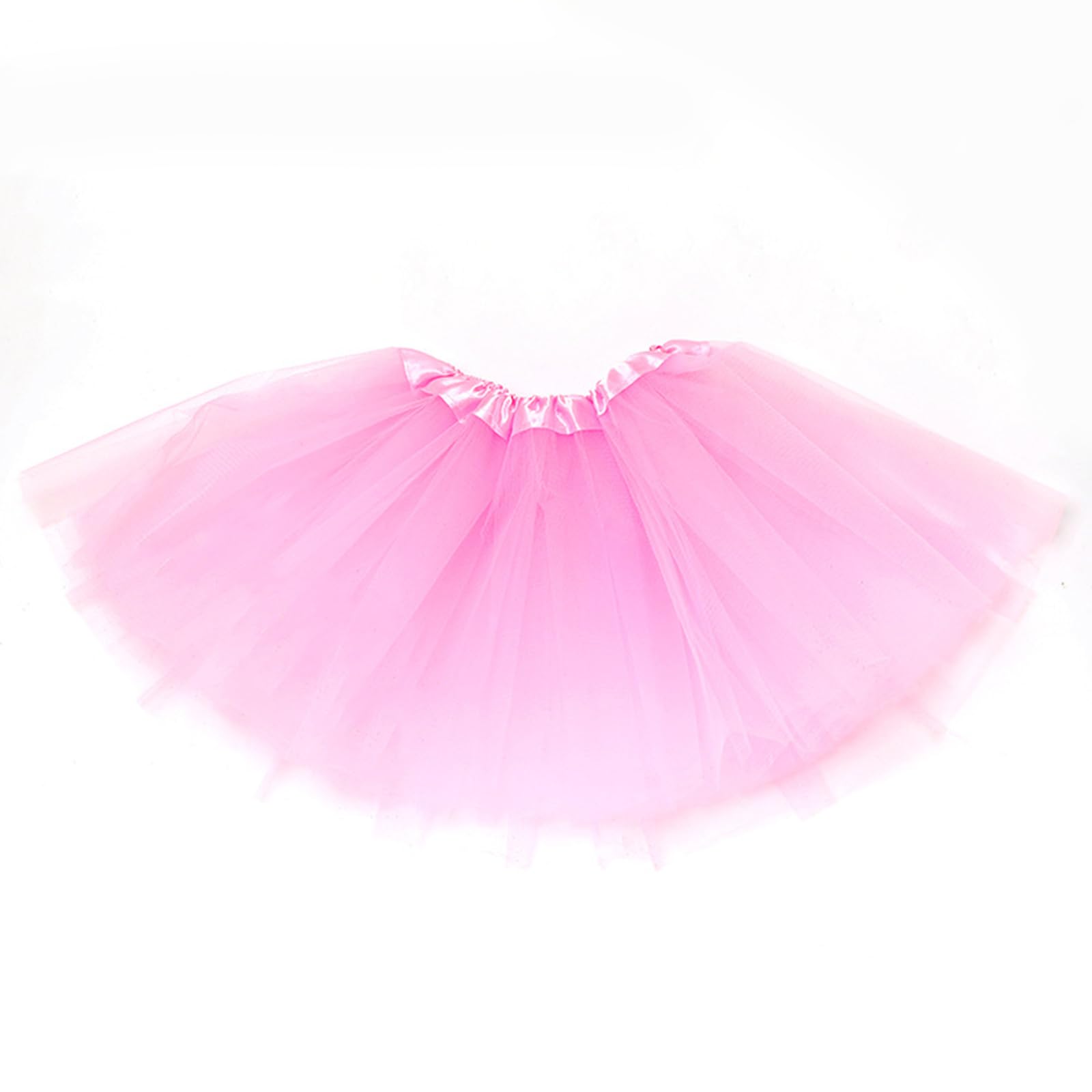 TianChgWei One Piece Beautiful Girls Ballet Dance Skirts Cute Lightweight Layered Tulle Tutu Skirt Attractive Teen Tutu Skirts for Girls (Pink)