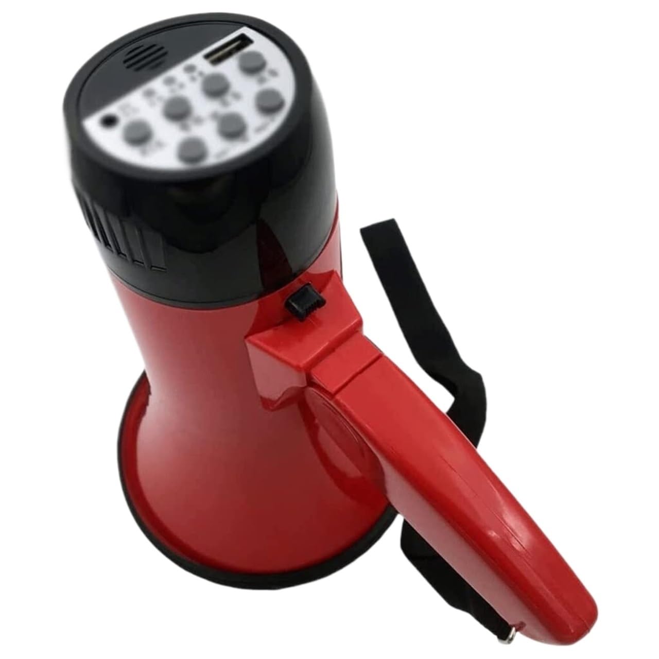 Megaphone Porte Voix Mégaphones Portables À Corne De Taureau Amplificateur De Voix Portable Pliable avec Sirène Intégrée Léger Porte Voix Sirene Police