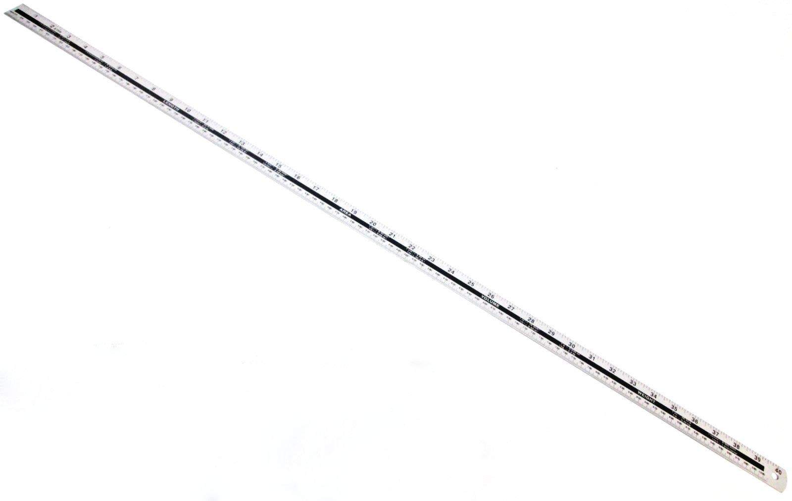 40" / 1000mm Aluminium Ruler Metric and Imperial Ruler Measuring Measure MS110