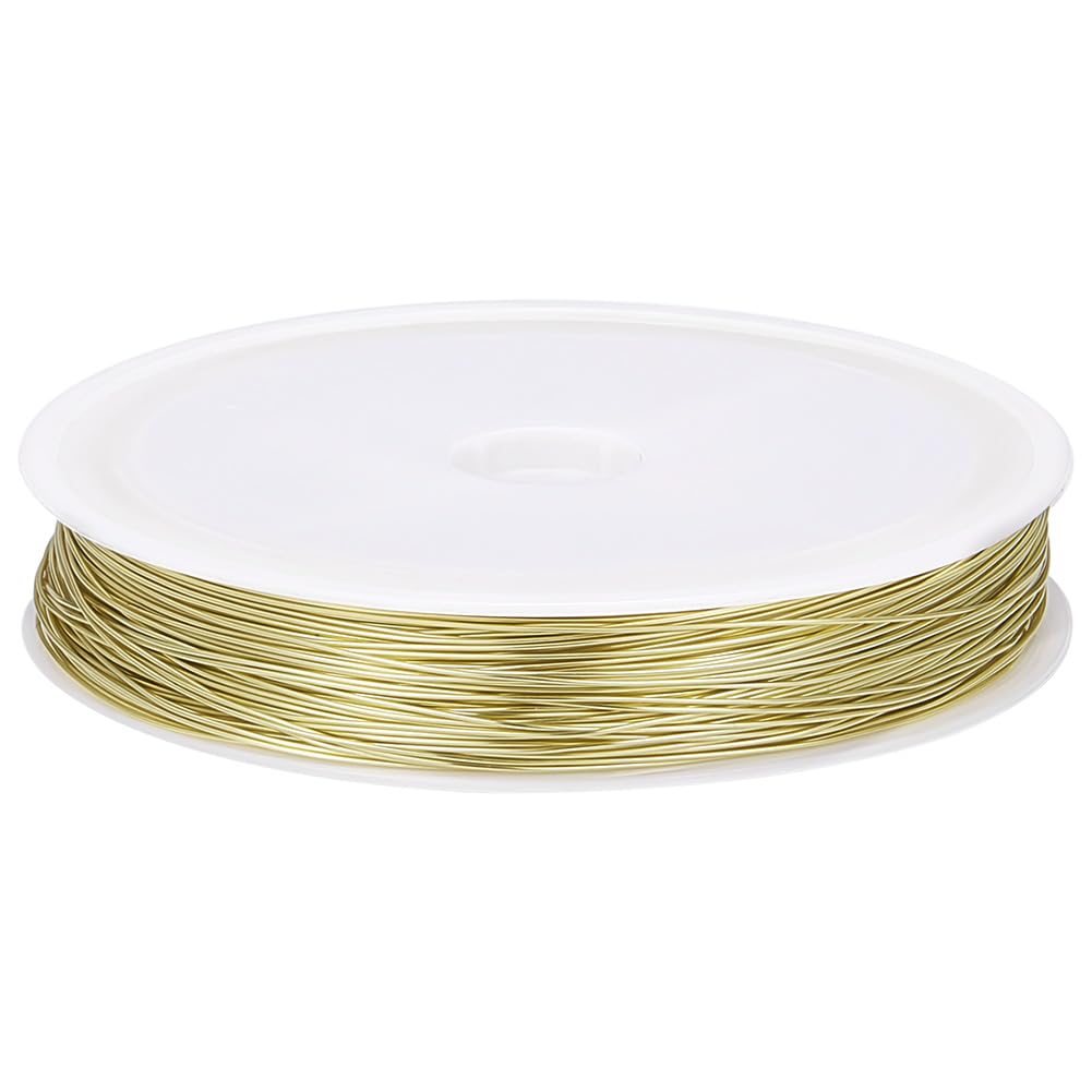 Beebeecraft 1 Scatola di Filo Tondo da 1 m in 925 Argento Sterling Filo Tondo da 0.4 mm per Avvolgimento di Filo per La Creazione di Gioielli Fai da Te Progetto Bobina Bracciali e Orecchini