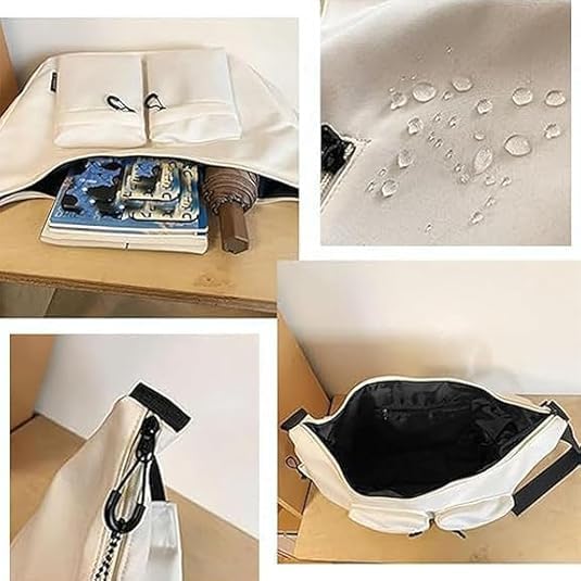 Retro Waterproof Canvas Messenger Bag | Casual Daily Use with Multiple Pockets -New Large Capacity Crossbody Shoulder Bag4