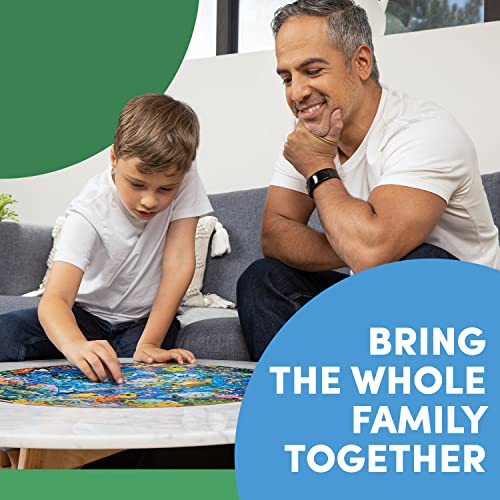 A Broader View Legendary Landmarks Round Table Puzzle - 500 Pieces, Jigsaw Puzzles For Adults & Kids, Suitable For Groups Of 2 Or More, Everyone Gets The Best Seat At The Table, Incl. 12X12” Poster #TOP3