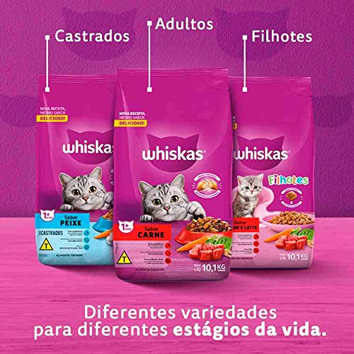Ração Whiskas Carne e Leite Gatos Filhotes 900 g