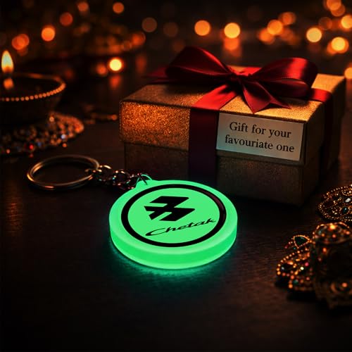 Image of Mi Glow Store Glow in Dark Keychain for Bike Men | Gift for Man | Bike Accessories | Charges in Light Glows in Dark | Key chain for Bike