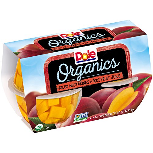 Dole Fruit Bowls, Organic Diced Nectarines in 100% Fruit Juice, 4oz, 24 cups - Thumbnail 4