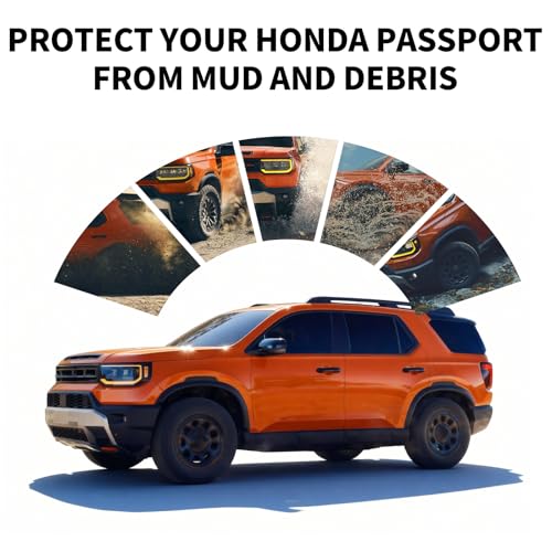 Image of Mud Flaps Splash Guards for Honda Passport 2026, Durable Mud Guards, No-Drill Installation, Protects Against Mud, Rocks, and Debris, 2026 Honda Passport Accessories (4PCS)