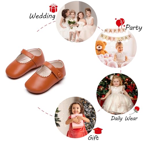 Image of PHIRAMIN Toddler Girl Mary Jane Dress Shoes-Little Girl School Uniform Shoes for Wedding Party