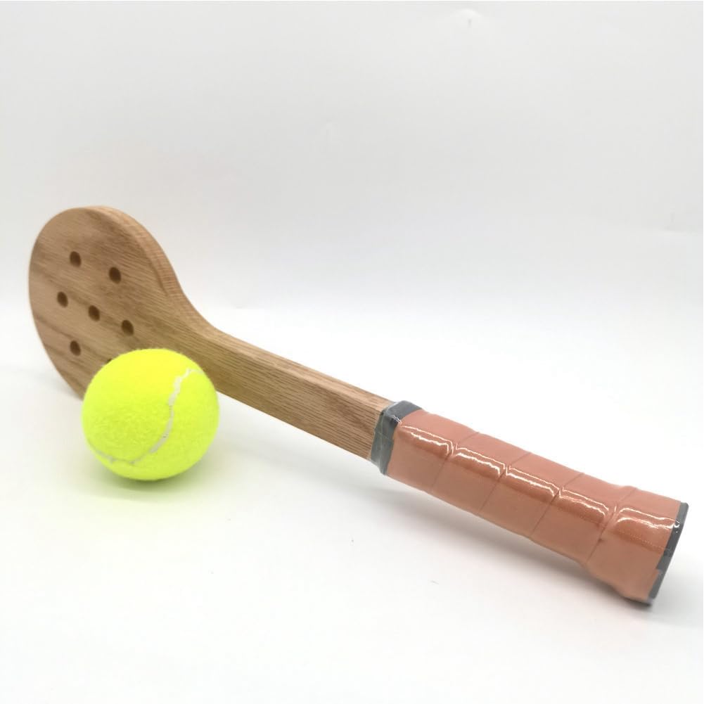 Racchetta in Legno Funzionale, Puntatore, Cucchiaio da Tennis, Allenatore, Strumento di Pratica di Swing, Attrezzatura Ausiliaria di Allenamento