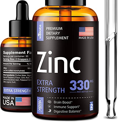 Zinc Supplement - Extra Strength Organic Zinc 2oz - Zinc Liquid Supplement - Advanced American Formula - Zinc Drops for Immune Support - High-Absorbing Zinc Sulfate